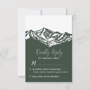 Das Abenteuer beginnt mit der Mountain Wedding RSV RSVP Karte