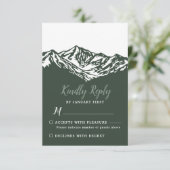 Das Abenteuer beginnt mit der Mountain Wedding RSV RSVP Karte (Stehend Vorderseite)