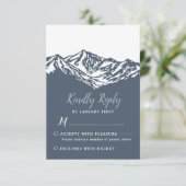 Das Abenteuer beginnt mit der Mountain Wedding RSV RSVP Karte (Stehend Vorderseite)