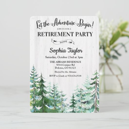 Das Abenteuer beginnt mit der Party Einladung der  (Stehend Vorderseite)