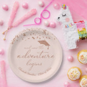 Das Abenteuer beginnt mit der Rose Gold Graduation Pappteller (Party)