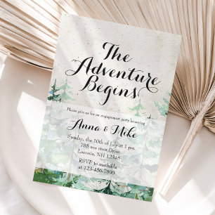 Das Abenteuer beginnt mit der rustikalen Engagemen Einladung