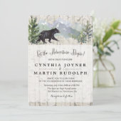 Das Abenteuer beginnt mit der rustikalen Hochzeits Einladung (Stehend Vorderseite)