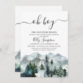 Das Abenteuer beginnt mit der Wilderness Baby-Dusc Einladung (Vorne/Hinten)