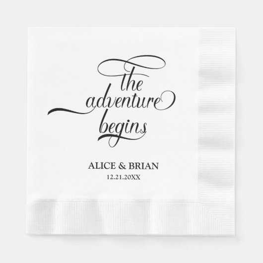 Das Abenteuer beginnt mit einem Cocktail an der Ho Serviette (Vorderseite)