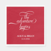 Das Abenteuer beginnt mit einem Cocktail an der Ho Serviette (Vorderseite)