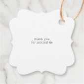 Das Abenteuer beginnt mit einer rustikalen Hochzei Geschenkanhänger (Rückseite)