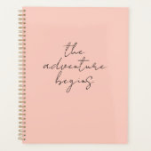 Das Abenteuer beginnt mit minimalistischer Kalligr Planer (Vorderseite)