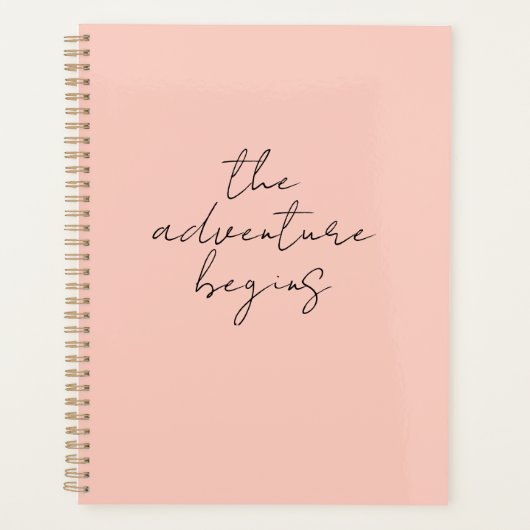 Das Abenteuer beginnt mit minimalistischer Kalligr Planer (Vorderseite)