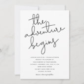das abenteuer beginnt moderne hochzeit einladung (Vorderseite)