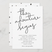das abenteuer beginnt moderne hochzeit einladung (Vorne/Hinten)