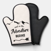 Das Abenteuer beginnt Motivierend Ofenhandschuh (Vorderseite/Rückseite)