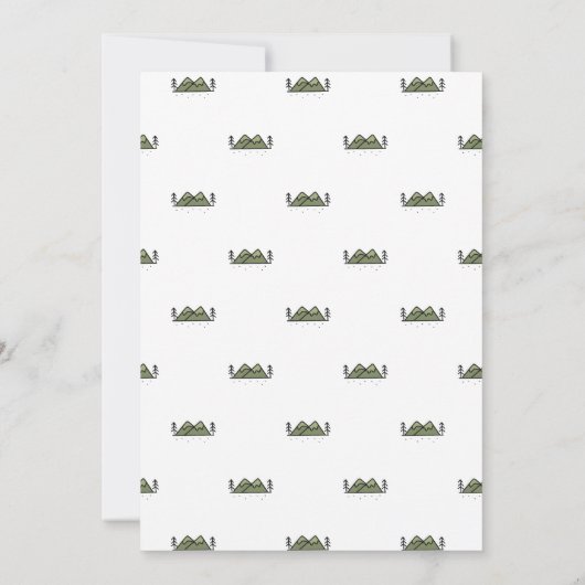 Das Abenteuer beginnt | Mountain Baby Shower (Rückseite)