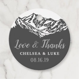 Das Abenteuer beginnt Mountain Gray Danke Geschenkanhänger