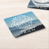 Das Abenteuer beginnt Rechteckiger Pappuntersetzer (angewinkelt)