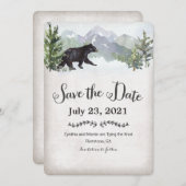 Das Abenteuer beginnt rustikal Save the Date Einladung (Vorne/Hinten)