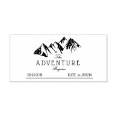 Das Abenteuer beginnt ⎢ rustikale Hochzeitskautsch Permastempel (Design)