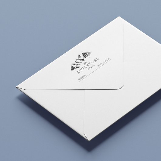 Das Abenteuer beginnt ⎢ rustikale Hochzeitskautsch Permastempel