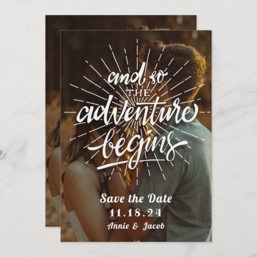 Das Abenteuer beginnt Save the Date (Vorne/Hinten)