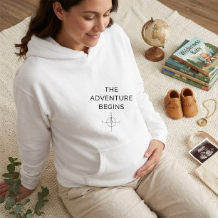 Das Abenteuer Beginnt Süße Neue Baby-Ankündigung Hoodie