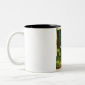 Das Abenteuer der Neugierigen Maus im Dschungel Zweifarbige Tasse (Links)