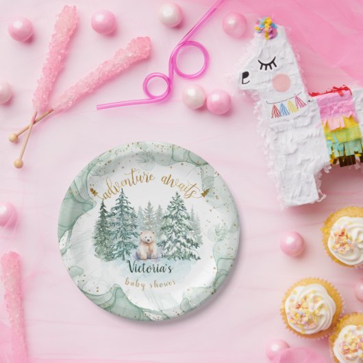 Das Abenteuer des Polarbären erwartet die Kinderdu Pappteller (Party)