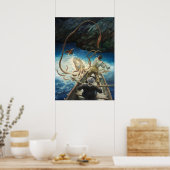 Das Abenteuer des RiesenTintenfischs von N. C. Wye Poster (Küche)