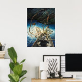 Das Abenteuer des RiesenTintenfischs von N. C. Wye Poster (Heimbüro)