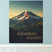 Das Abenteuer erwartet das Design der Wandkunst Leinwanddruck (Insitu (Holzboden))