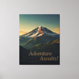 Das Abenteuer erwartet das Design der Wandkunst Leinwanddruck