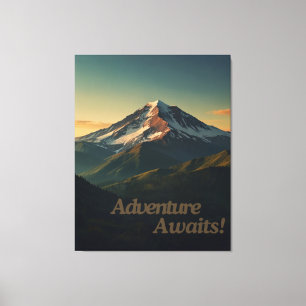 Das Abenteuer erwartet das Design der Wandkunst Leinwanddruck
