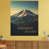 Das Abenteuer erwartet das Design der Wandkunst Leinwanddruck (Insitu (Wohnzimmer))