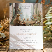 Das Abenteuer erwartet die Woodland Baby Dusche Einladung