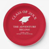 Das Abenteuer fängt Abschluss an Pappteller (Vorderseite)