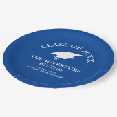 Das Abenteuer fängt Abschluss an Pappteller (Schrägansicht)