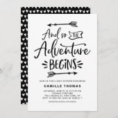 Das Abenteuer fängt an, Black Baby Dusche zu zitie Einladung (Vorne/Hinten)