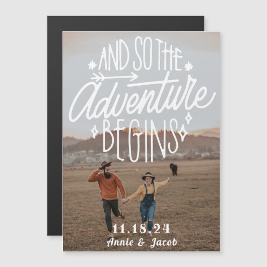 Das Abenteuer fängt an, das Datumsfenster zu speic Magnetkarte (Vorne/Hinten)