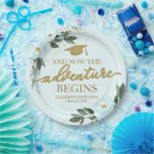 Das Abenteuer fängt Gold Aquamarines Blumengrad-Pa Pappteller (Party)