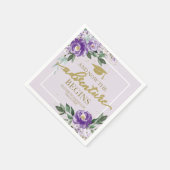 Das Abenteuer fängt Lila Party der Blumenriedalitä Serviette (Ecke)