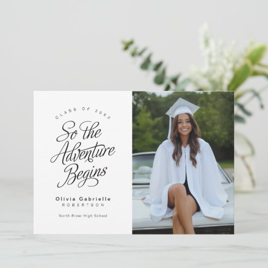 Das Abenteuer fängt Minimalistischen Abschluss an Ankündigung (Stehend Vorderseite)