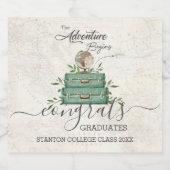 Das Abenteuer fängt mit dem Abschluss an, zu Gunst Bierflaschenetikett (Einzelnes Label)