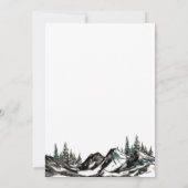 Das Abenteuer fängt mit der Mountain Forest Baby-D Einladung (Rückseite)