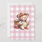 Das Abenteuer fängt mit der Niedlich-Bärendusche i Einladung (Rückseite)