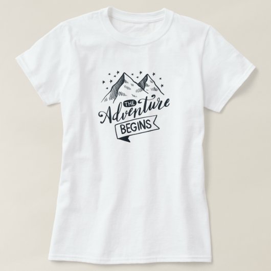Das Abenteuer fängt T - Shirt an (Design vorne)