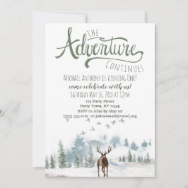 Das Abenteuer geht weiter auf Woodland zum Geburts Einladung