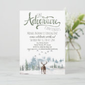 Das Abenteuer geht weiter auf Woodland zum Geburts Einladung (Stehend Vorderseite)