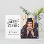 Das Abenteuer ist nur Beginn Foto Abschluss Ankündigung (Stehend Vorderseite)