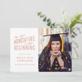 Das Abenteuer ist nur der Anfang Foto Abschluss Ankündigung (Stehend Vorderseite)