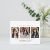 Das Abenteuer ist nur der Anfang Foto Abschluss Postkarte (Stehend Vorderseite)