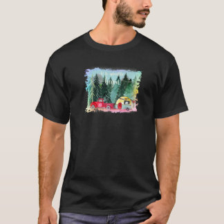 Das Abenteuer lasse Vintagen LKW und Teardrop an T-Shirt